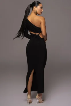 JLUXLABEL Noir Jorgia Keyhole Dress