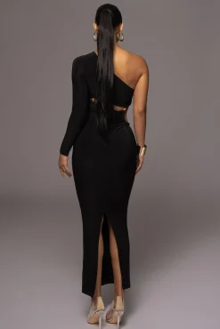 JLUXLABEL Noir Jorgia Keyhole Dress