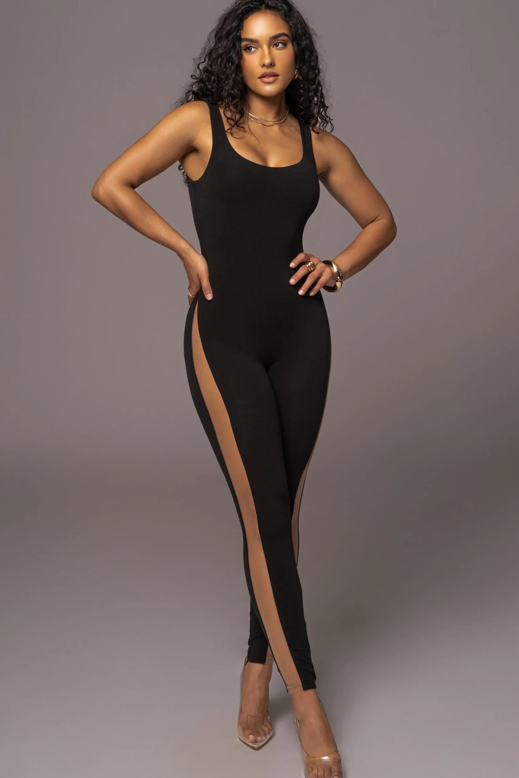 JLUXLABEL Noir Night Fall Tank Jumpsuit