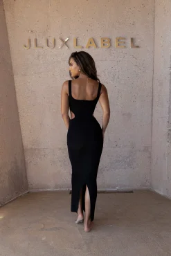 JLUXLABEL Noir Time After Time Dress