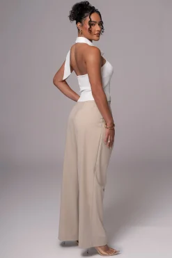 JLUXLABEL Off White Anderson Ribbed Top