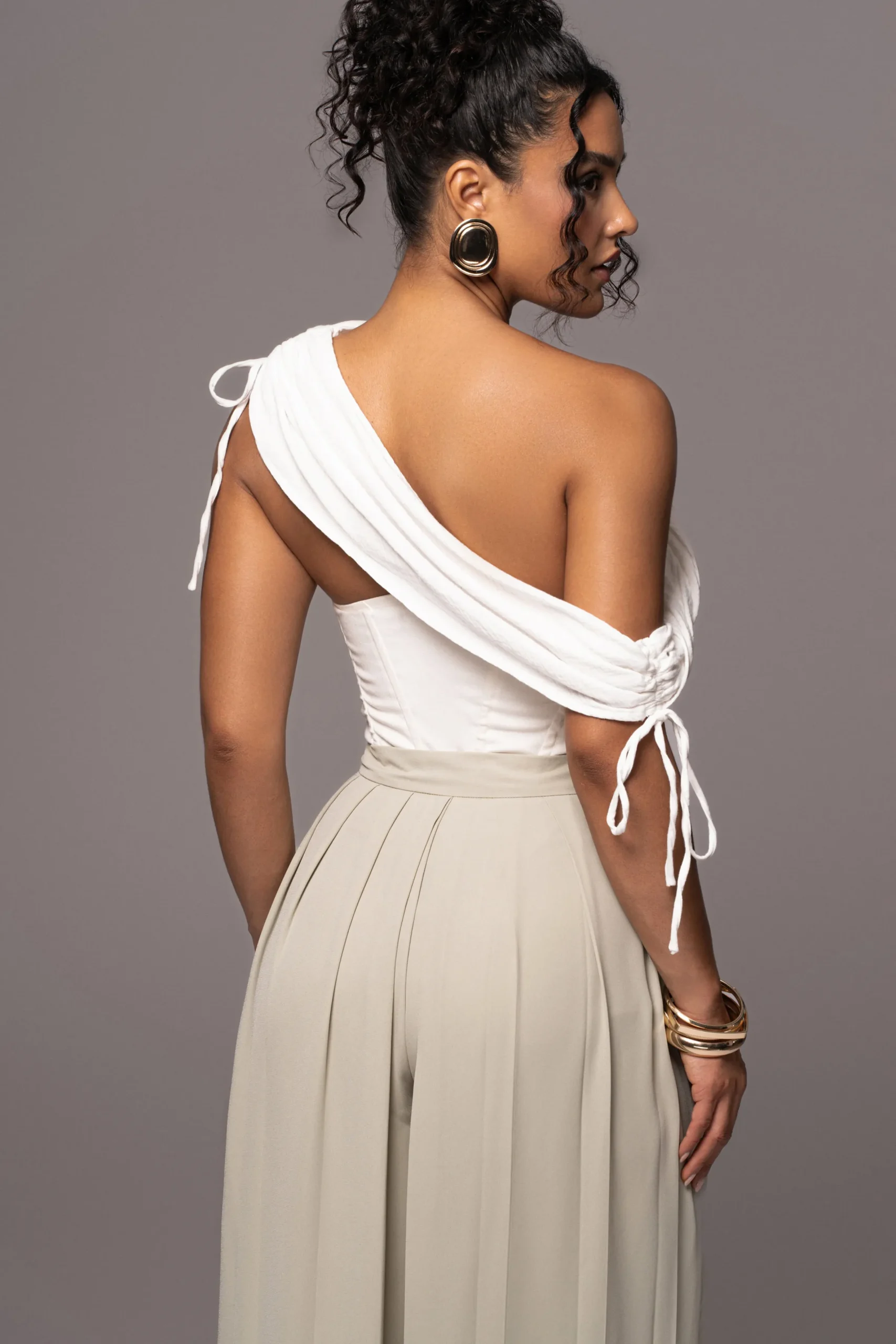 JLUXLABEL Off-White New Obsession Draped Top