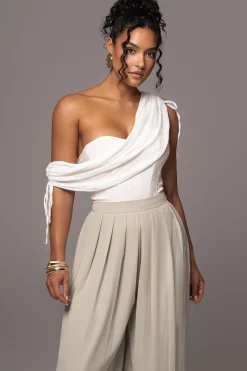 JLUXLABEL Off-White New Obsession Draped Top