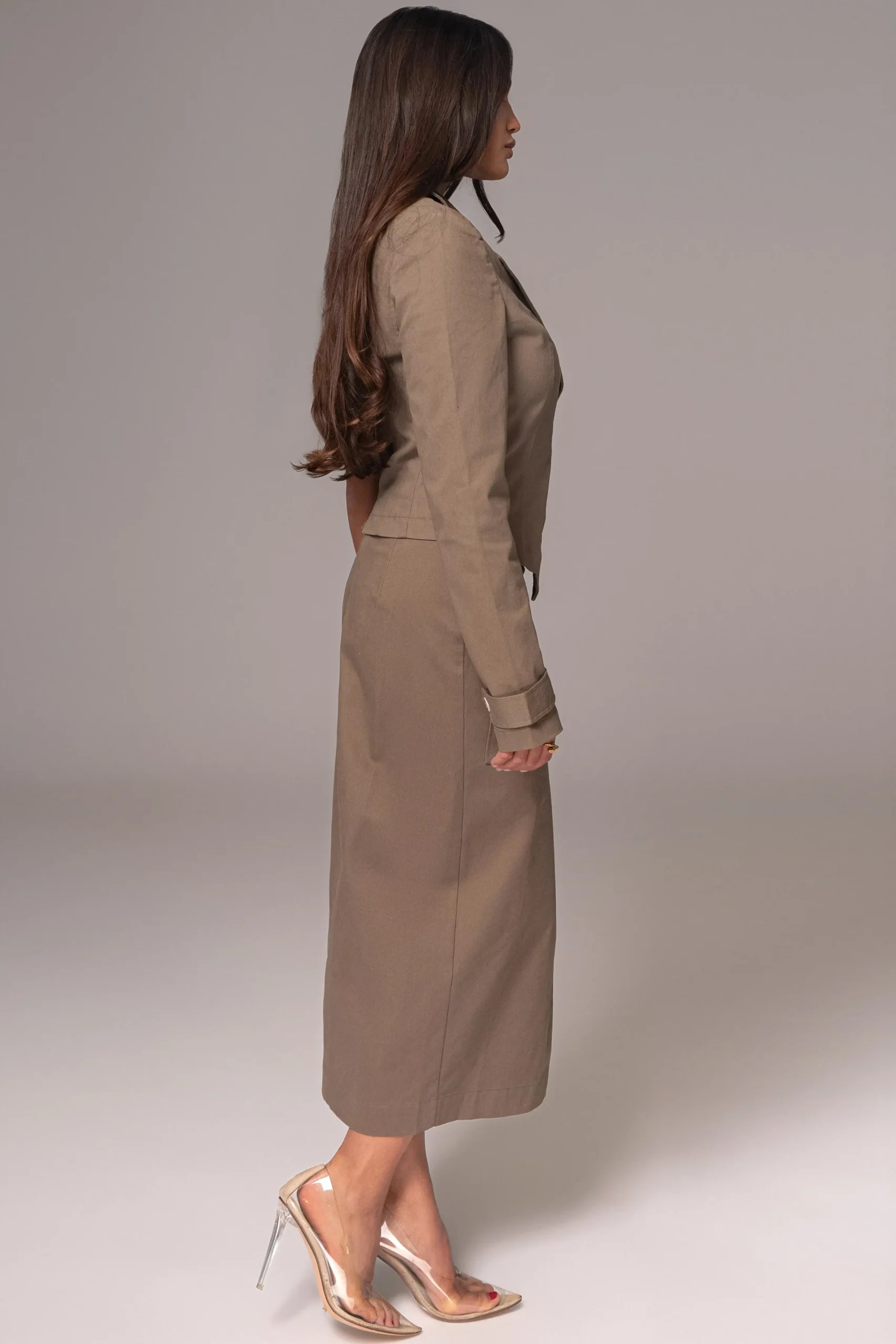 JLUXLABEL Olive Amal One Shoulder Top