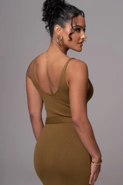 JLUXLABEL Olive Belted Envy Midi Dress