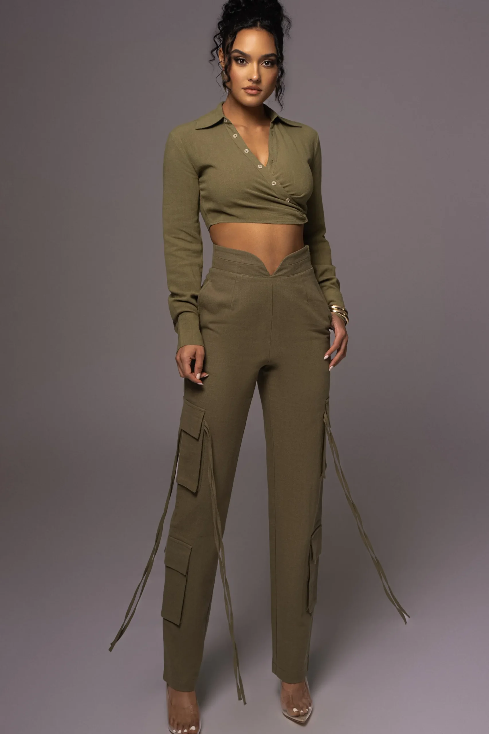 JLUXLABEL Olive Better Half Linen Utility Pants