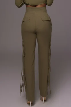 JLUXLABEL Olive Better Half Linen Utility Pants