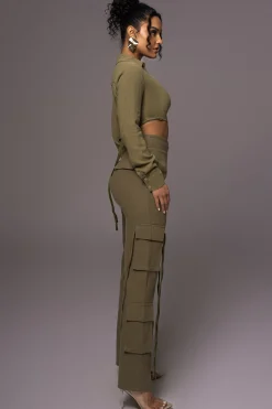 JLUXLABEL Olive Better Half Linen Utility Pants