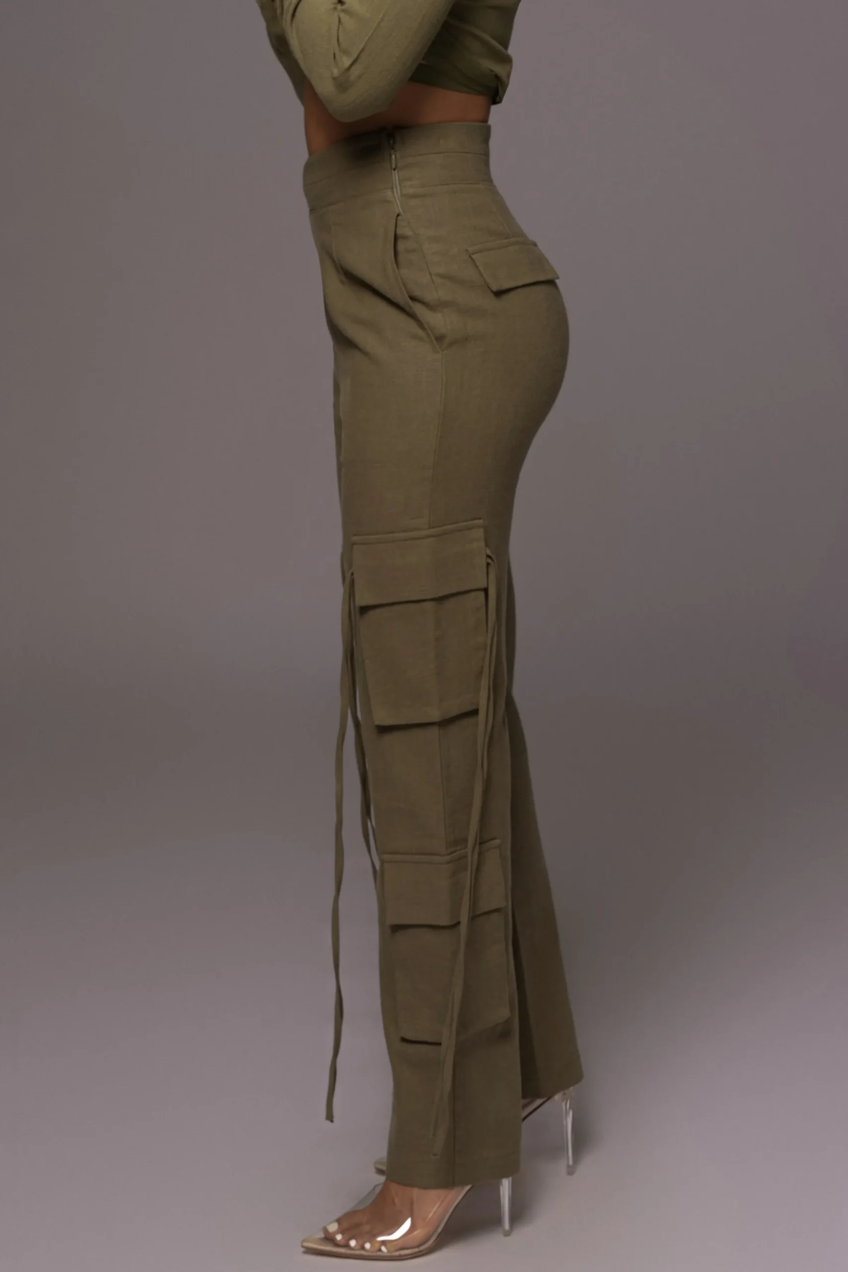 JLUXLABEL Olive Better Half Linen Utility Pants
