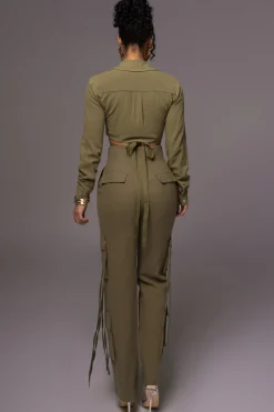 JLUXLABEL Olive Better Half Linen Utility Pants