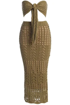 JLUXLABEL Olive Caribbean Skies Skirt Set