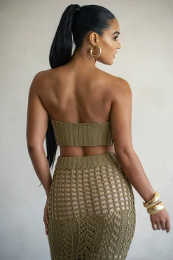 JLUXLABEL Olive Caribbean Skies Skirt Set