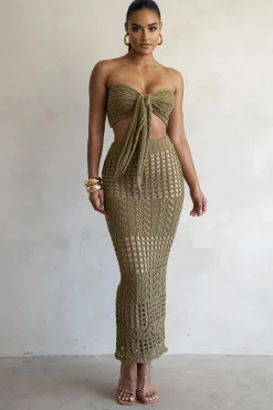 JLUXLABEL Olive Caribbean Skies Skirt Set