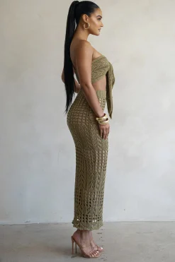 JLUXLABEL Olive Caribbean Skies Skirt Set