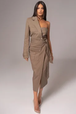 JLUXLABEL Olive City Life Cargo Skirt