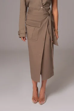 JLUXLABEL Olive City Life Cargo Skirt