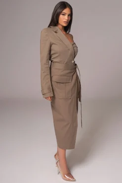 JLUXLABEL Olive City Life Cargo Skirt