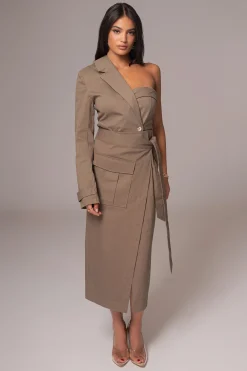 JLUXLABEL Olive City Life Cargo Skirt