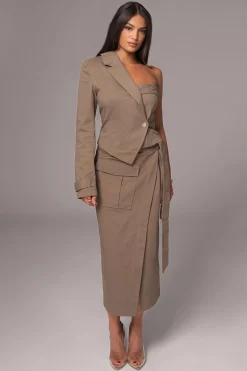 JLUXLABEL Olive City Life Cargo Skirt