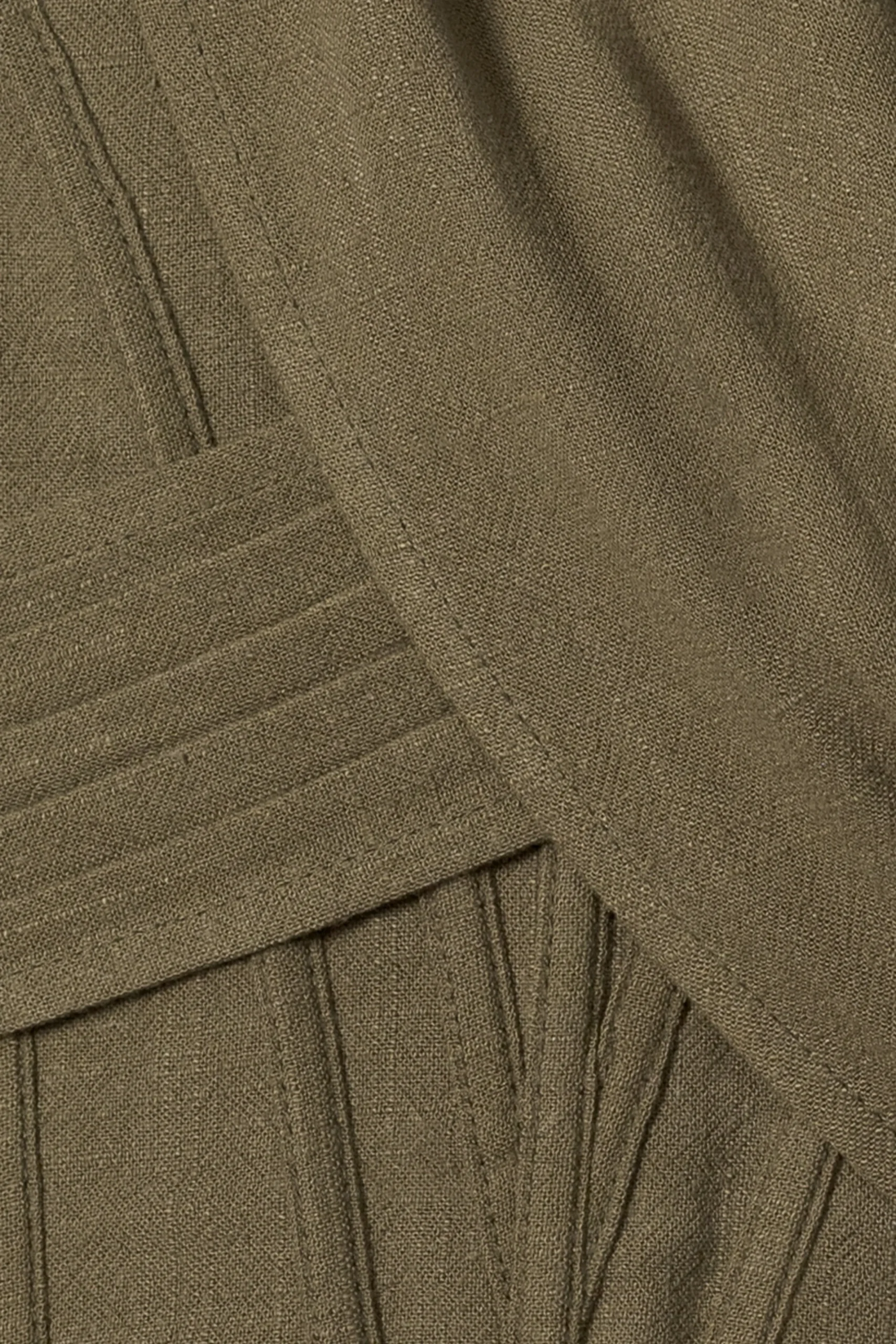 JLUXLABEL Olive Coastal Bliss Linen Bustier