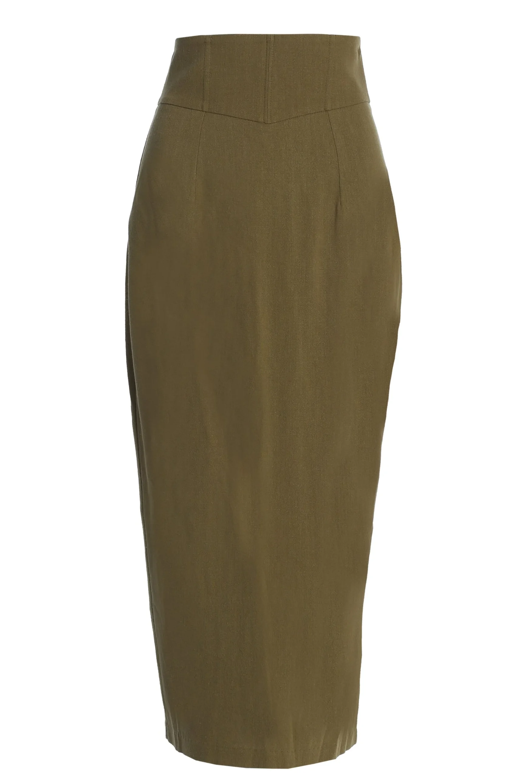 JLUXLABEL Olive Coastland Linen Skirt