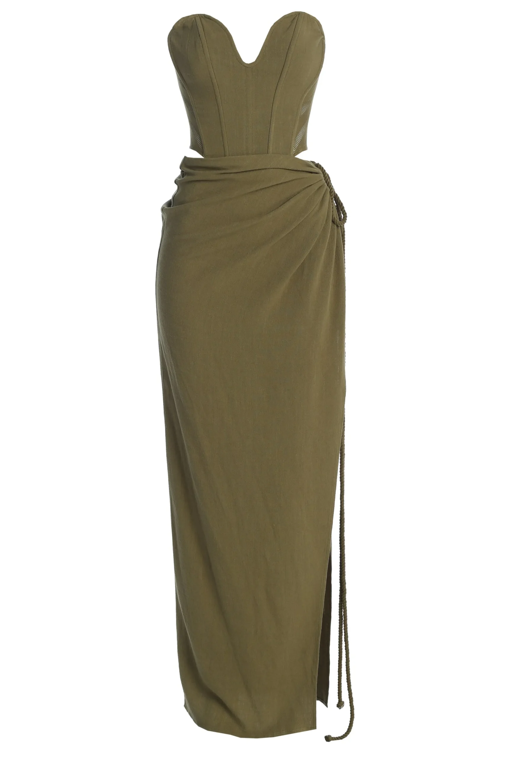 JLUXLABEL Olive Destination Linen Skirt Set