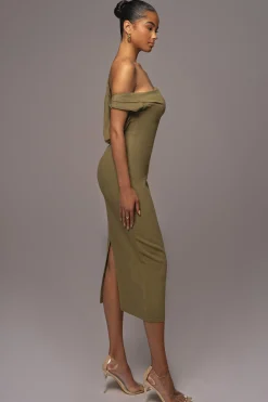 JLUXLABEL Olive Escape Linen Dress