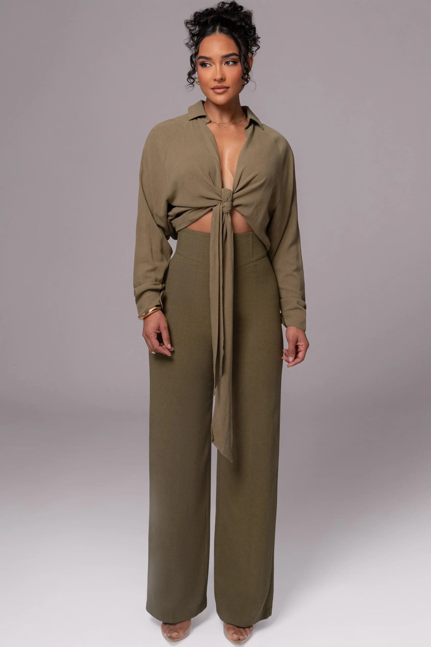 JLUXLABEL Olive Explorer Linen Pants