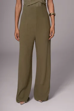 JLUXLABEL Olive Explorer Linen Pants