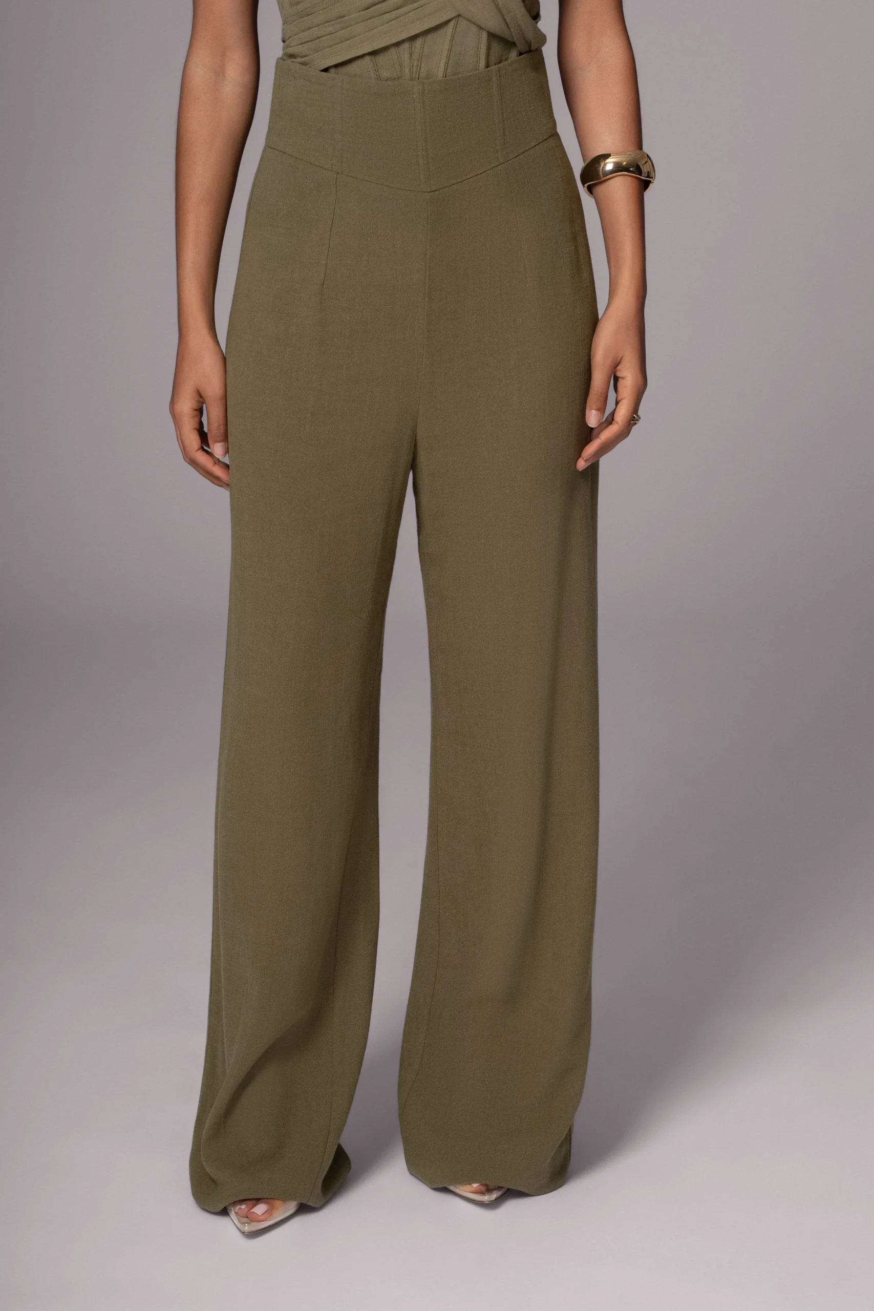 JLUXLABEL Olive Explorer Linen Pants