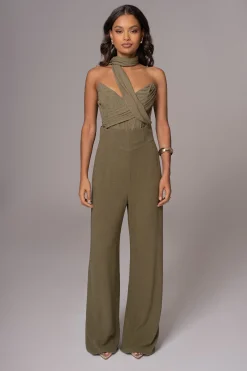 JLUXLABEL Olive Explorer Linen Pants