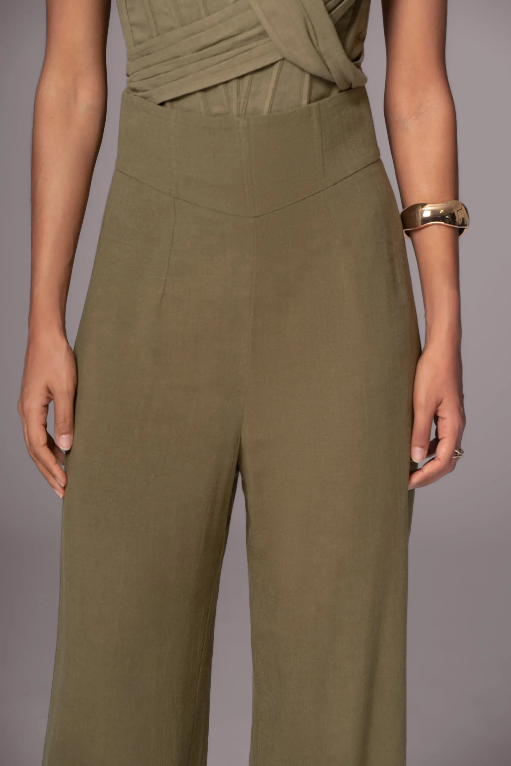 JLUXLABEL Olive Explorer Linen Pants