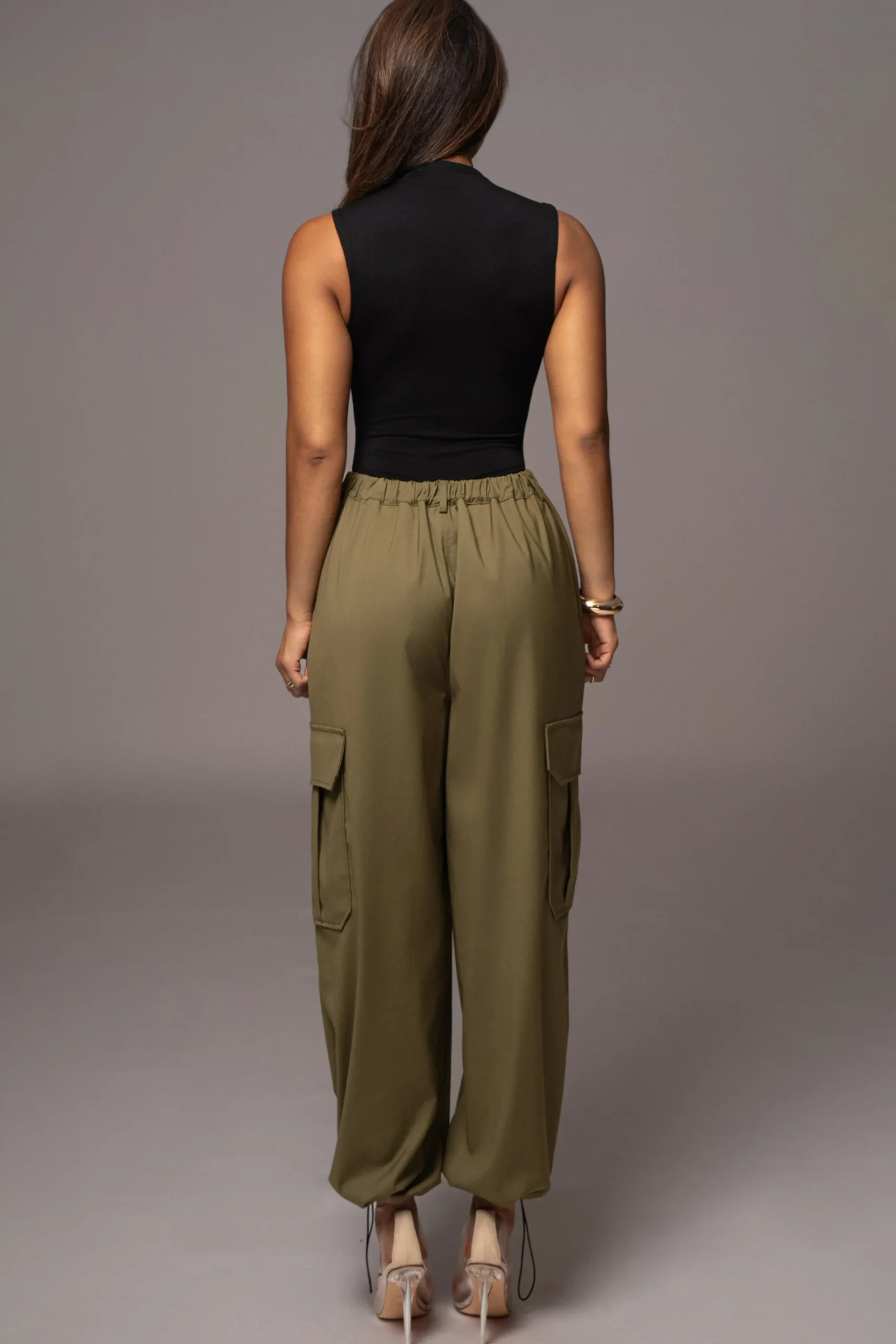 JLUXLABEL Olive Fast Track Drawstring Joggers