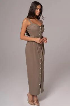 JLUXLABEL Olive Forever Summer Belted Dress