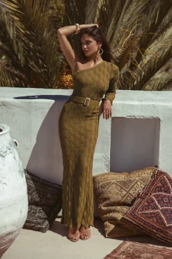 JLUXLABEL Olive La Costa One Shoulder Dress