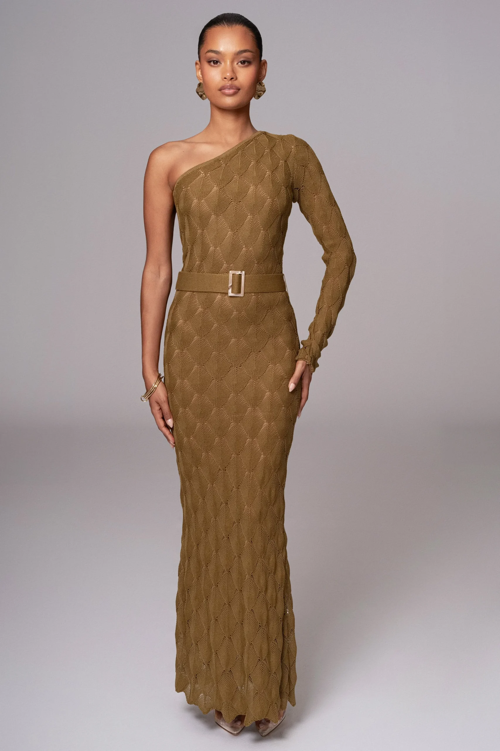 JLUXLABEL Olive La Costa One Shoulder Dress