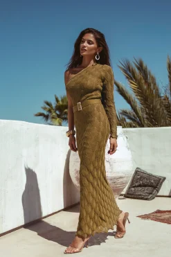JLUXLABEL Olive La Costa One Shoulder Dress