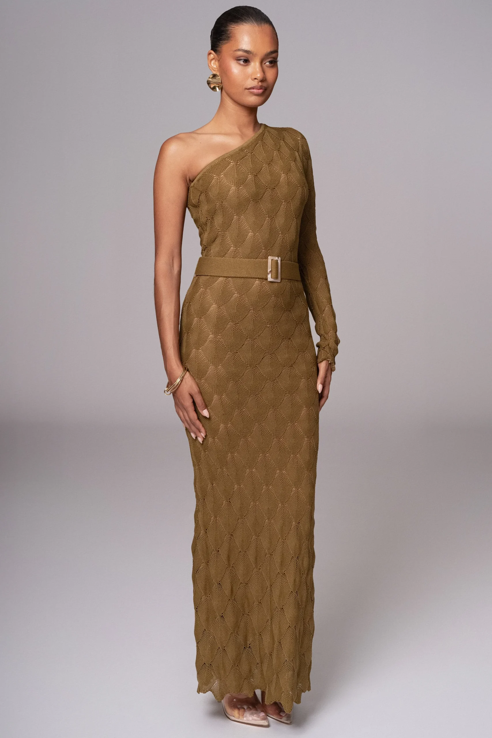 JLUXLABEL Olive La Costa One Shoulder Dress