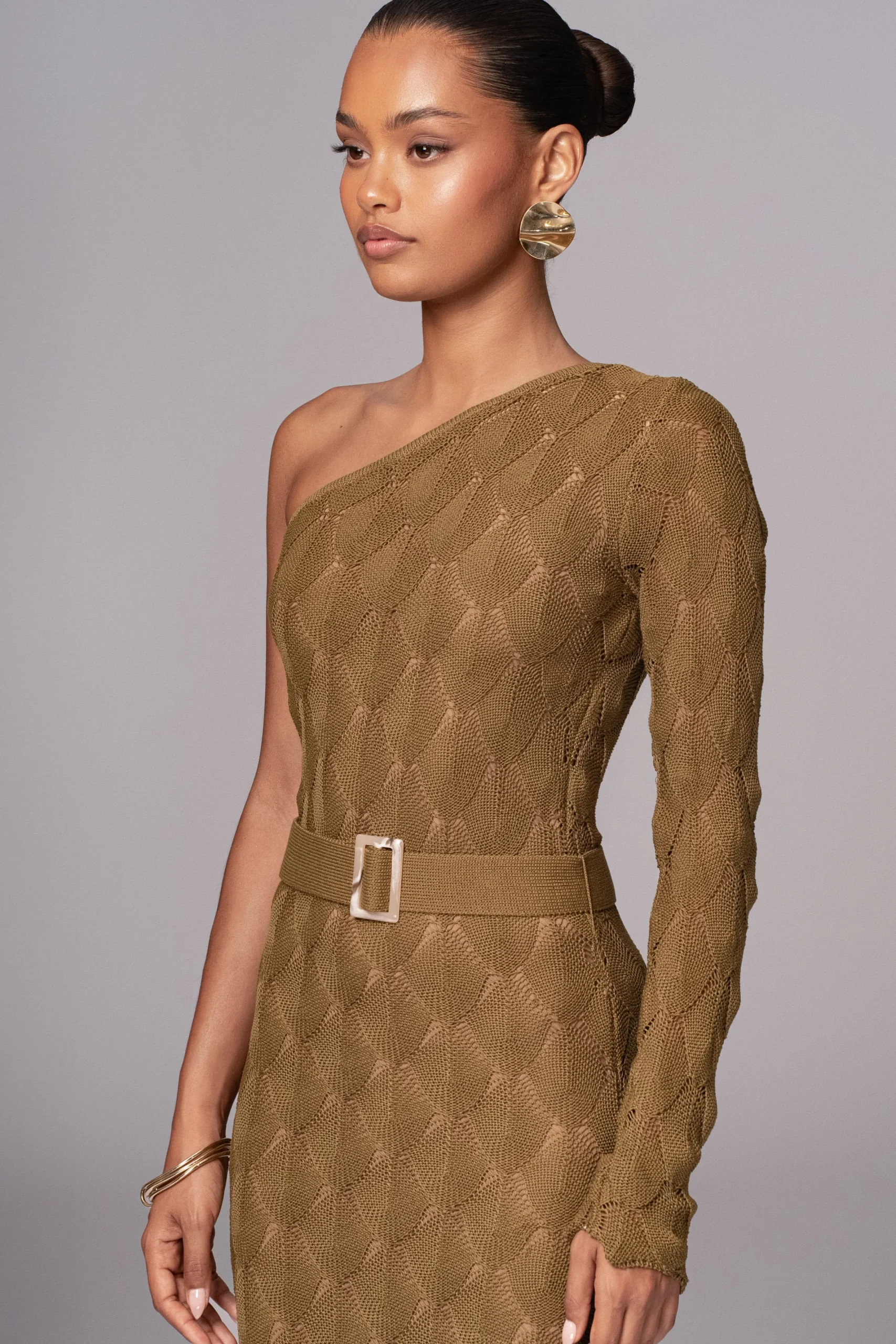 JLUXLABEL Olive La Costa One Shoulder Dress