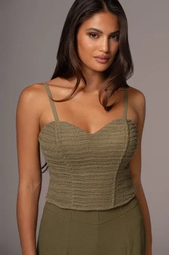 JLUXLABEL Olive Lila Bustier