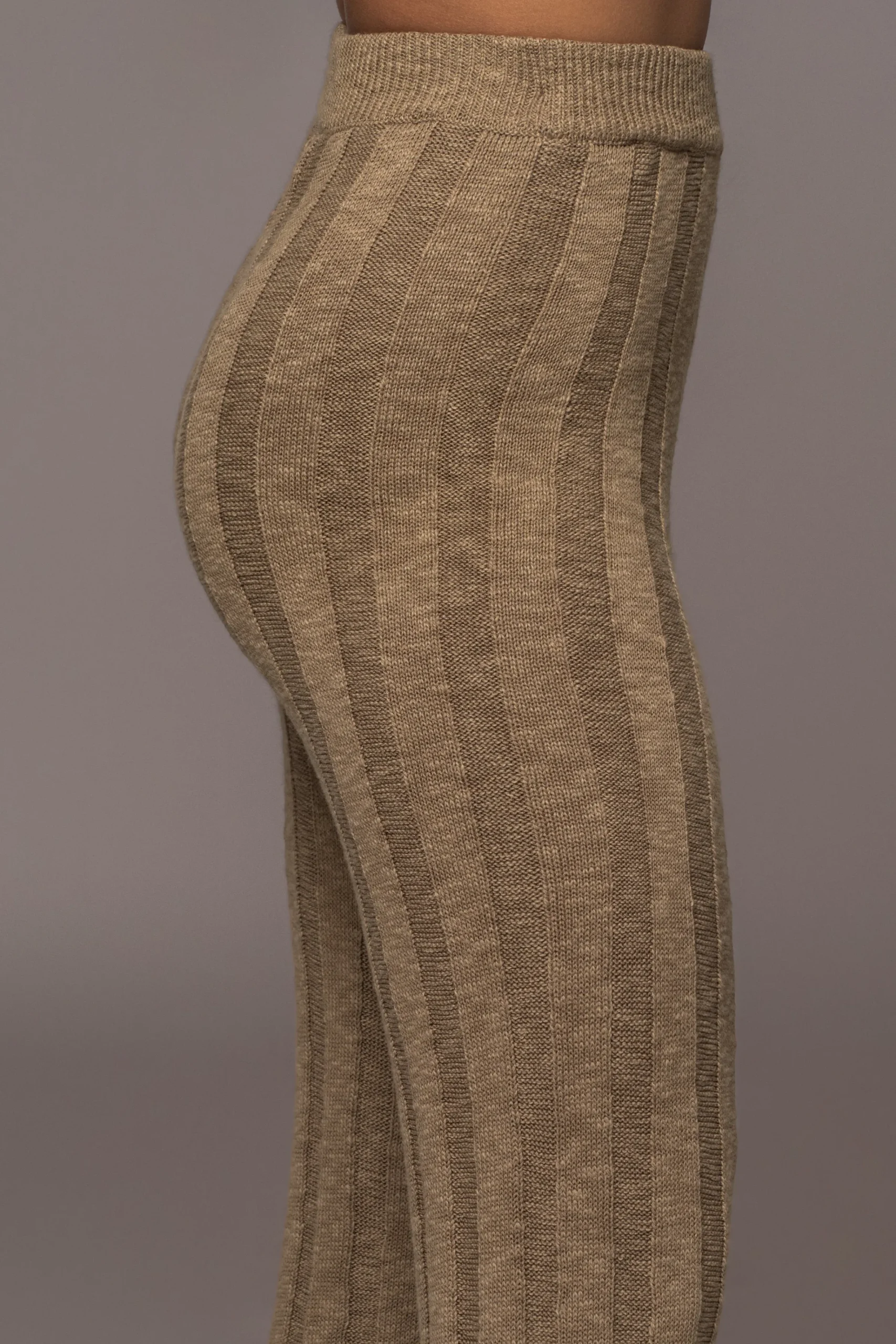 JLUXLABEL Olive Take A Chance Ribbed Pant Set