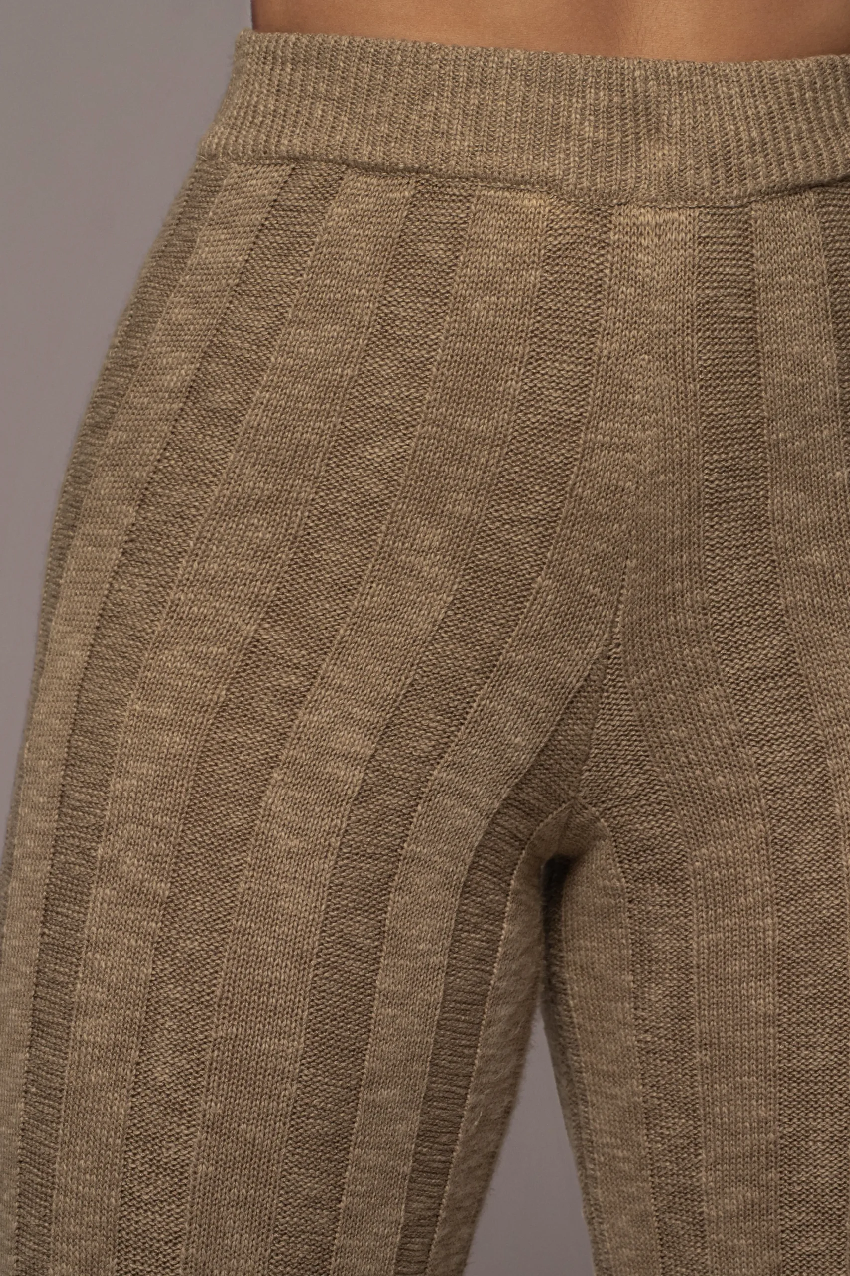 JLUXLABEL Olive Take A Chance Ribbed Pant Set