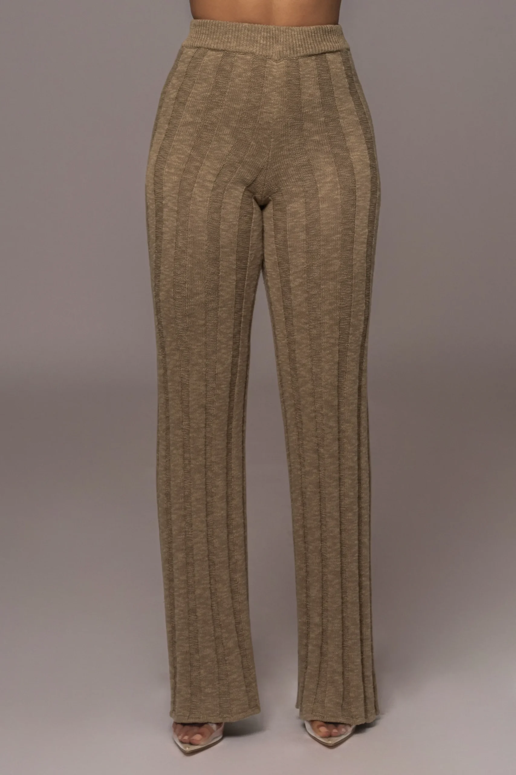 JLUXLABEL Olive Take A Chance Ribbed Pant Set