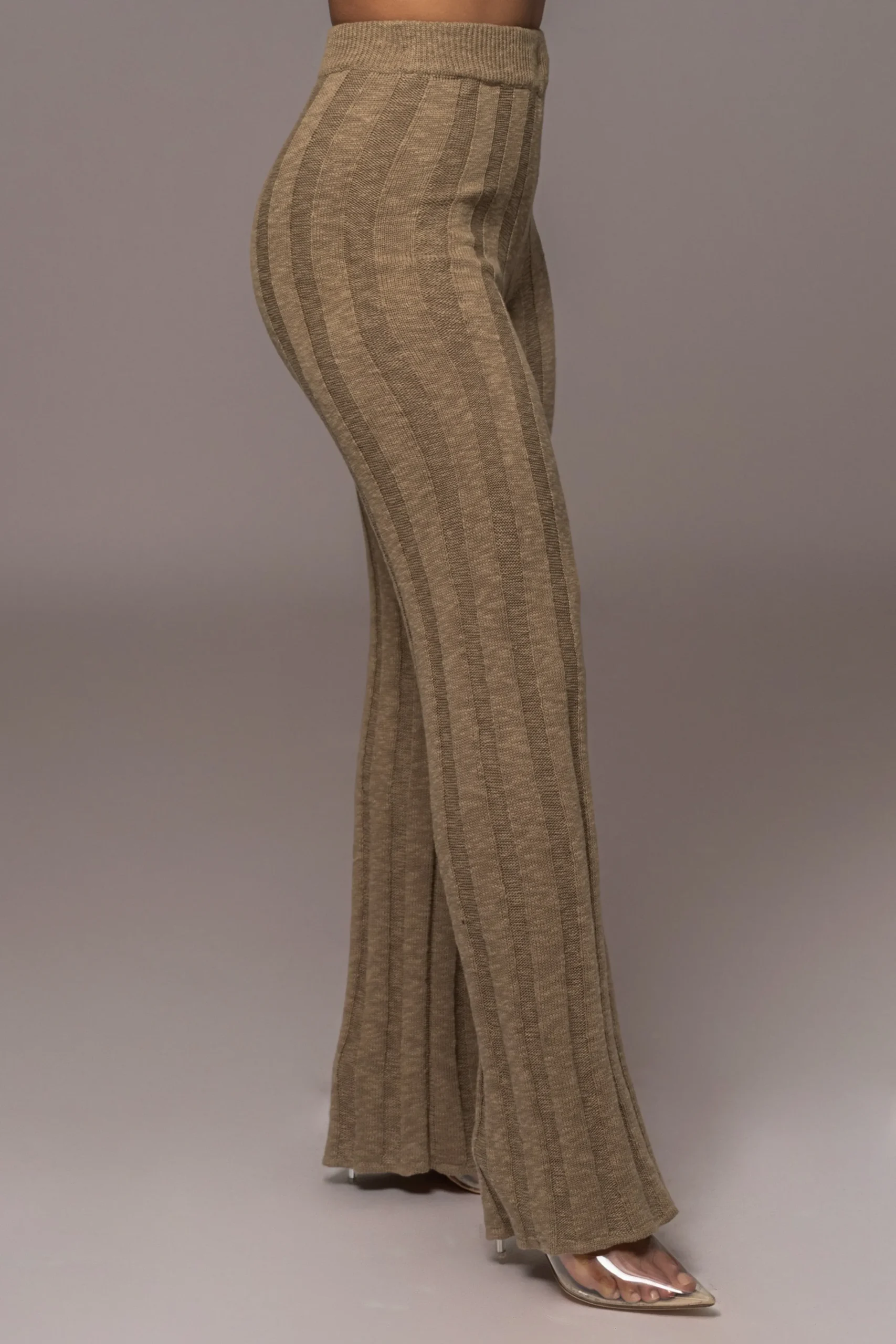 JLUXLABEL Olive Take A Chance Ribbed Pant Set