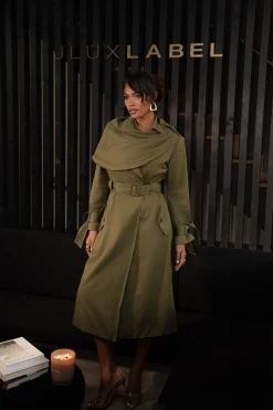 JLUXLABEL Olive The Classic Trench Coat