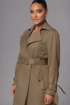 JLUXLABEL Olive The Classic Trench Coat
