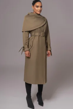 JLUXLABEL Olive The Classic Trench Coat