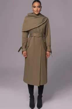 JLUXLABEL Olive The Classic Trench Coat