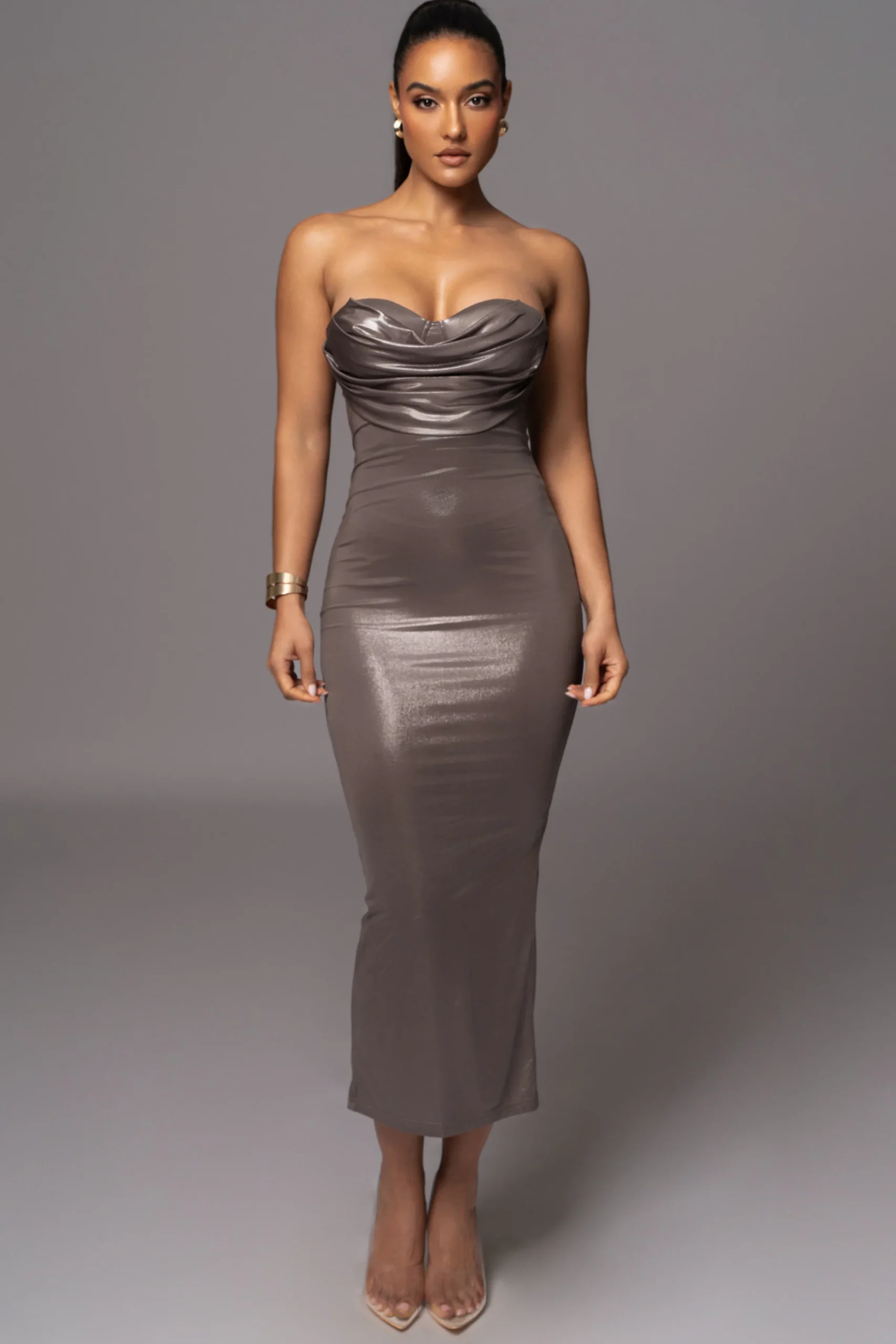 JLUXLABEL Olive Visions Of You Midi Dress