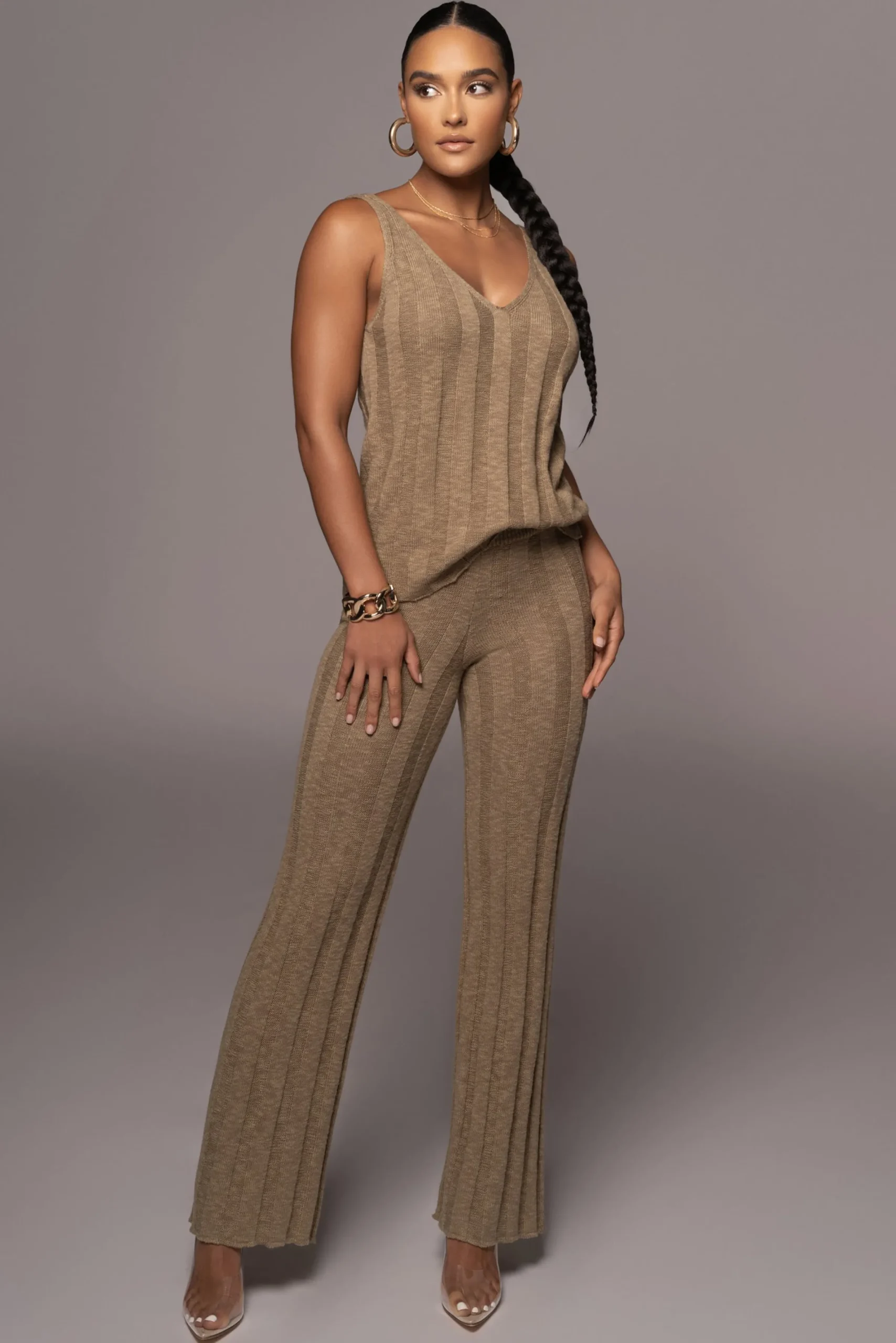JLUXLABEL Olive West Bound Sweater Set